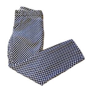 Khakis by GAP Slim City Blue Geometric Tapered Peg Leg Preppy Academia Nautical